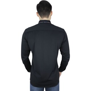 Foto 2 | Camisa Barabas 2b404 Negra Para Hombre