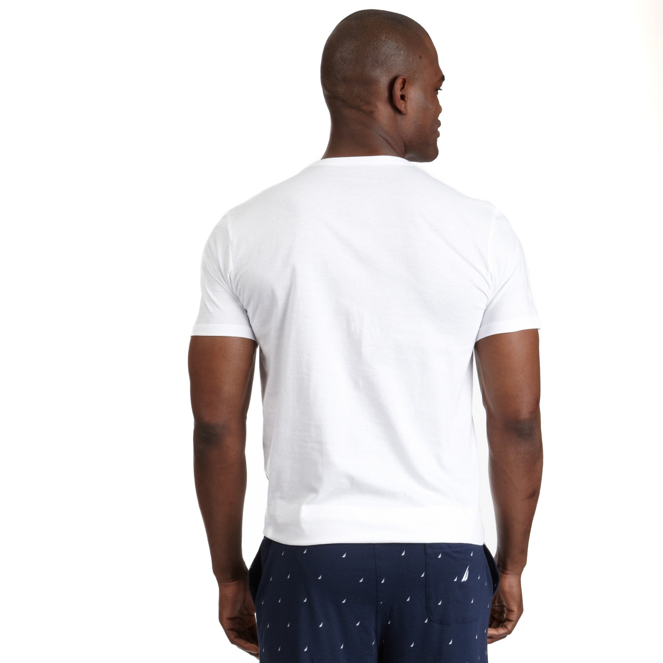Foto 3 pulgar | Camiseta Nautica De Algodón Con Cuello En V Para Hombre, Paquete De 3, Color Blanco, Talla M - Venta Internacional.