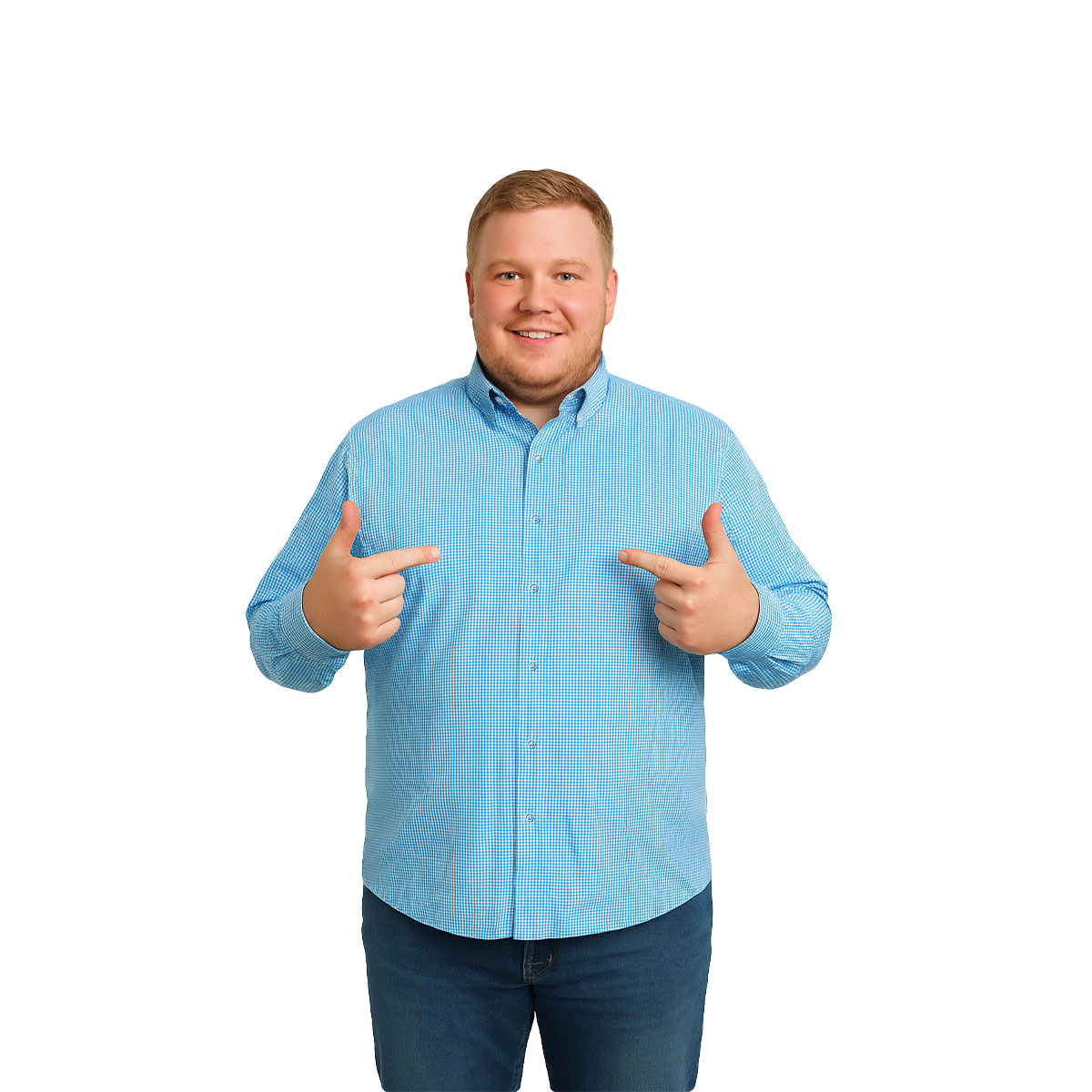 Foto 2 pulgar | Camisa Big Kong Usa Hombre Rayas Azul Turquesa Manga Larga