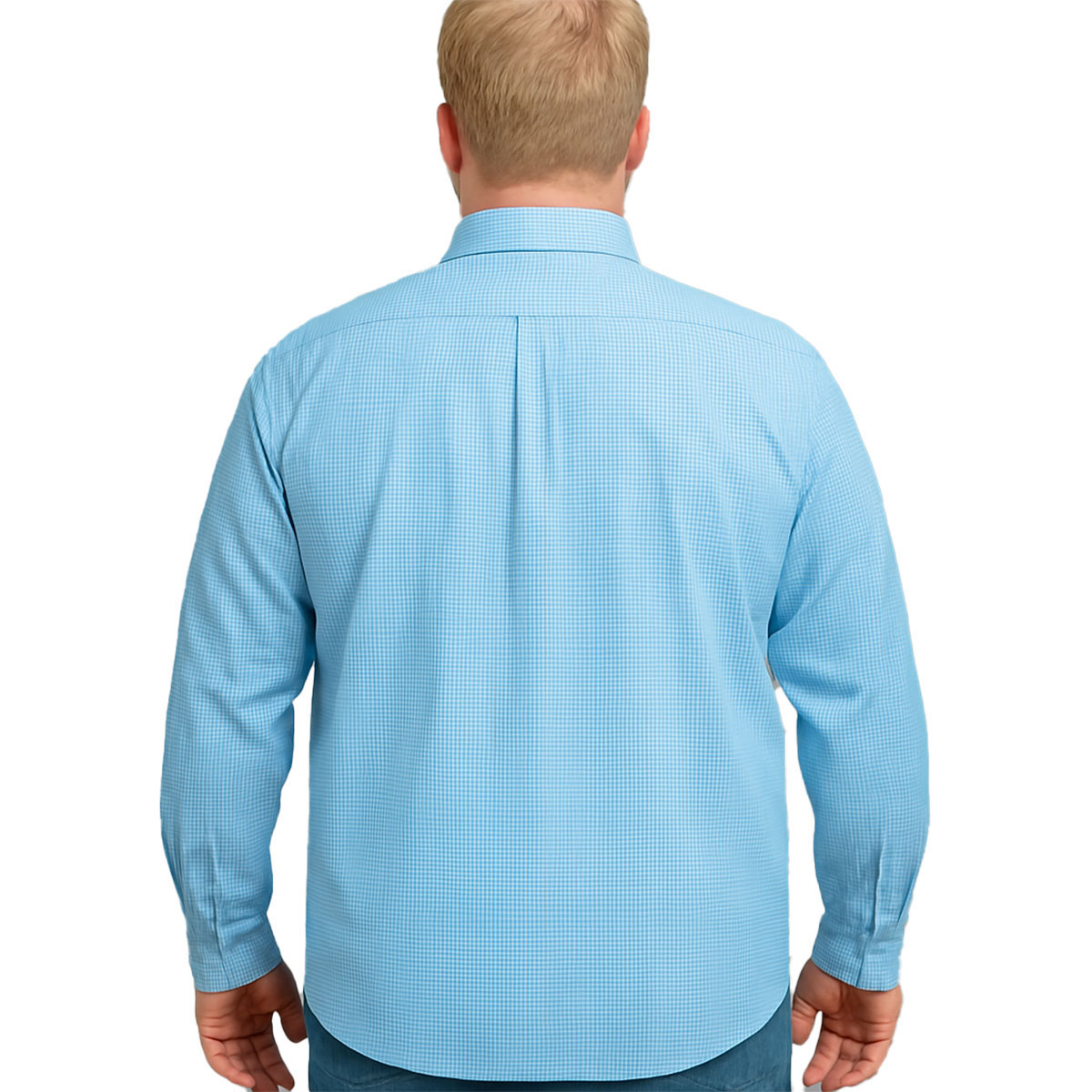 Foto 3 pulgar | Camisa Big Kong Usa Hombre Rayas Azul Turquesa Manga Larga