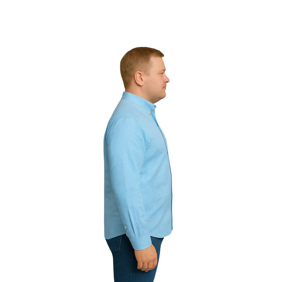 Foto 5 pulgar | Camisa Big Kong Usa Hombre Rayas Azul Turquesa Manga Larga