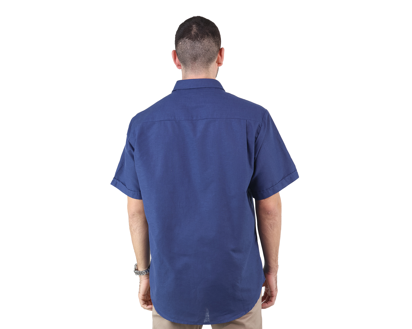 Foto 3 pulgar | Guayabera Manga Corta Azul Plúmbago Con Alforzas Corte Clasico Para Caballero