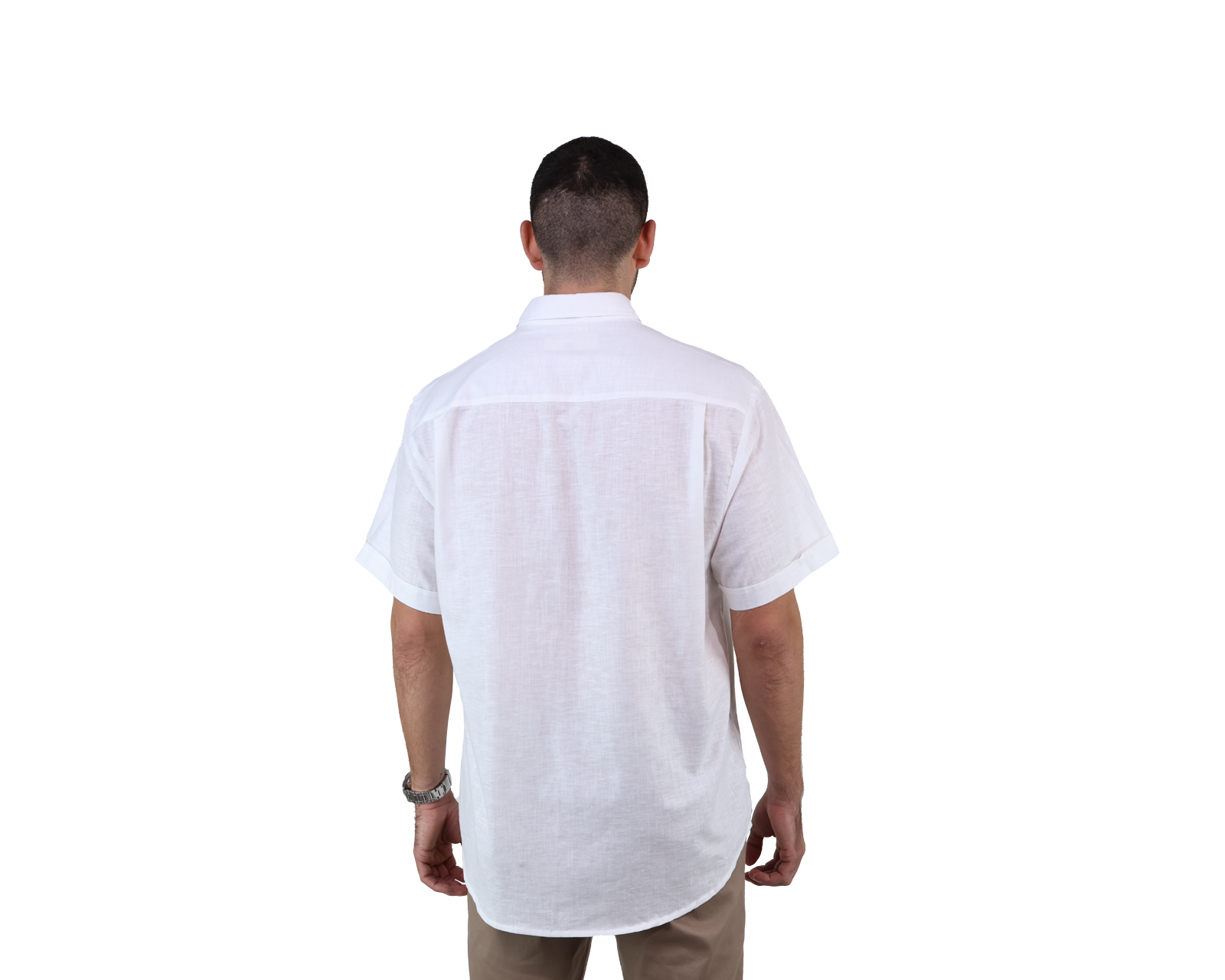 Foto 3 pulgar | Guayabera Blanca Manga Corta Con Bolsa Corte Clasico Alforzada Para Caballero