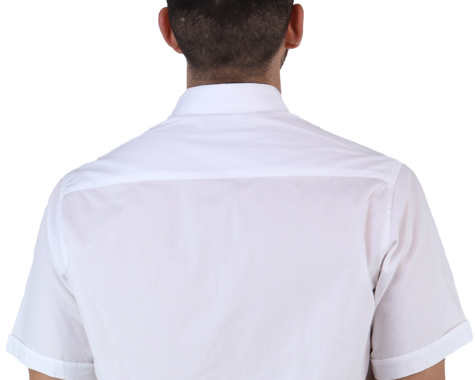 Foto 5 pulgar | Camisa De Algodón Manga Corta Parche En Bolsa Slim Fit Para Hombre