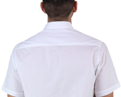 Foto 4 | Camisa De Algodón Manga Corta Parche En Bolsa Slim Fit Para Hombre