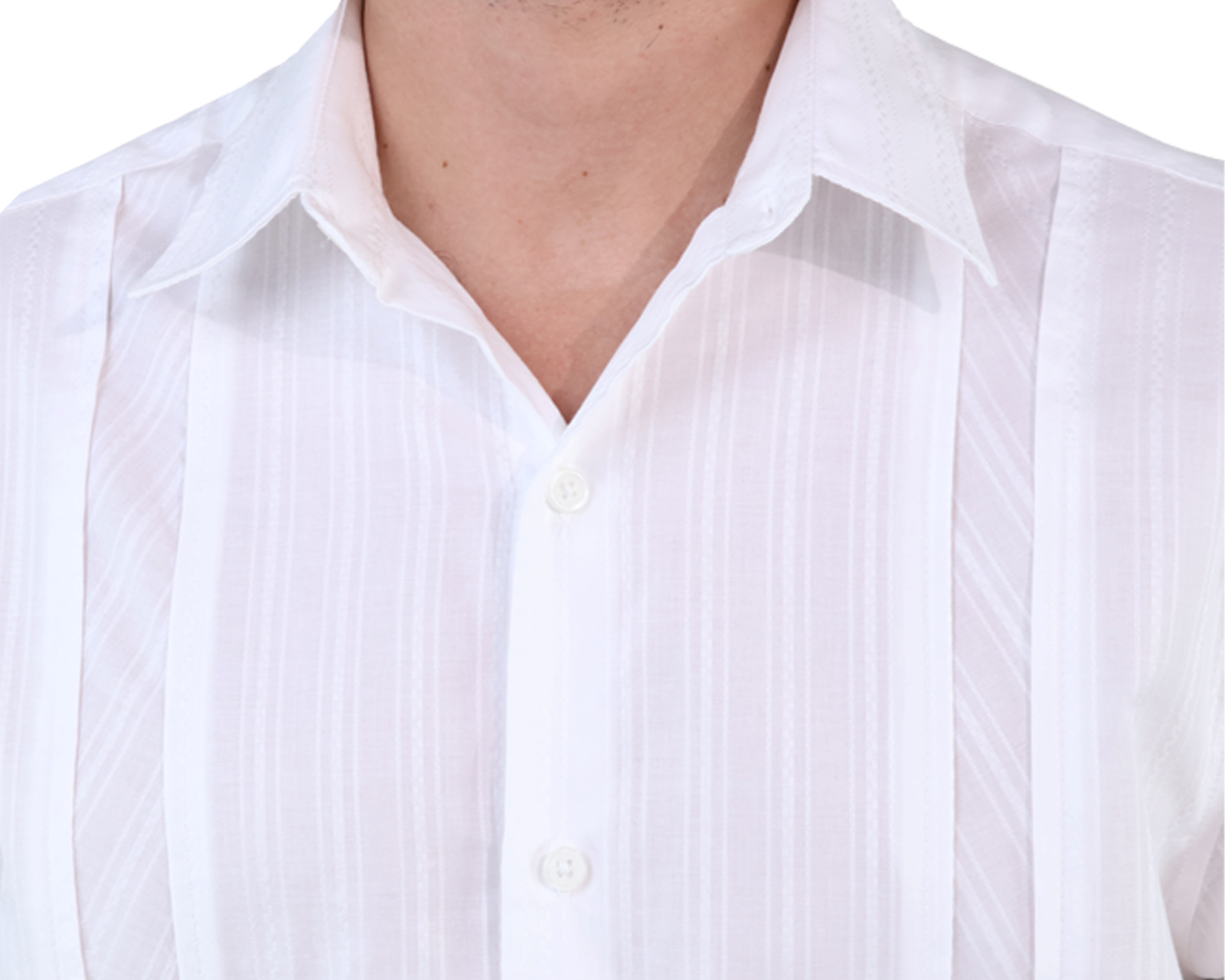 Foto 4 | Guayabera Blanca Elegante Bordada De Algodón Corte Regular Para Caballero