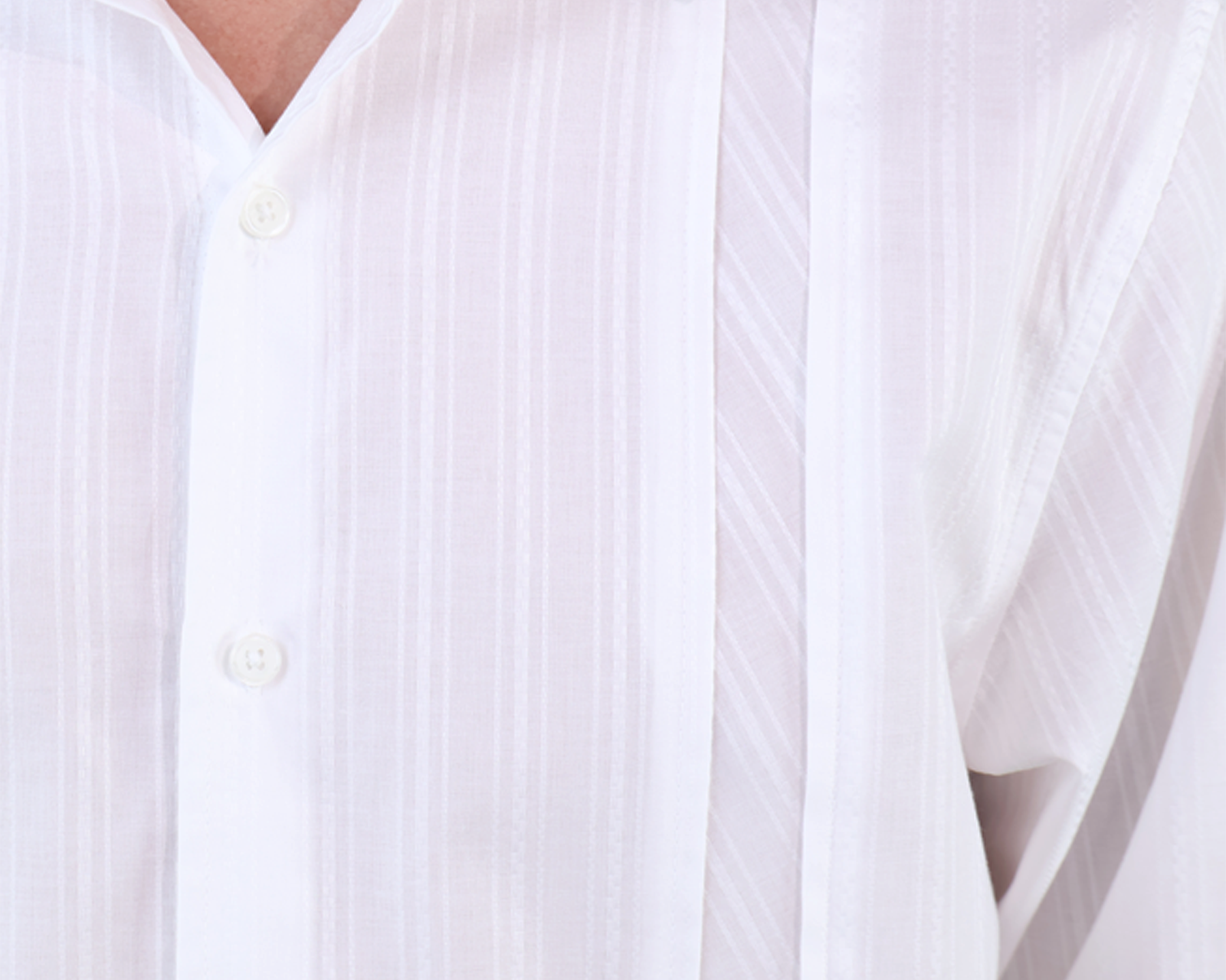 Foto 6 pulgar | Guayabera Blanca Elegante Bordada De Algodón Corte Regular Para Caballero