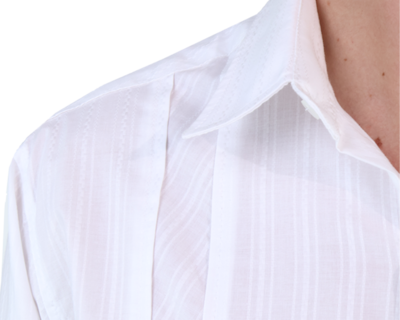 Foto 6 | Guayabera Blanca Elegante Bordada De Algodón Corte Regular Para Caballero