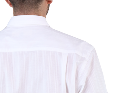 Foto 7 | Guayabera Blanca Elegante Bordada De Algodón Corte Regular Para Caballero
