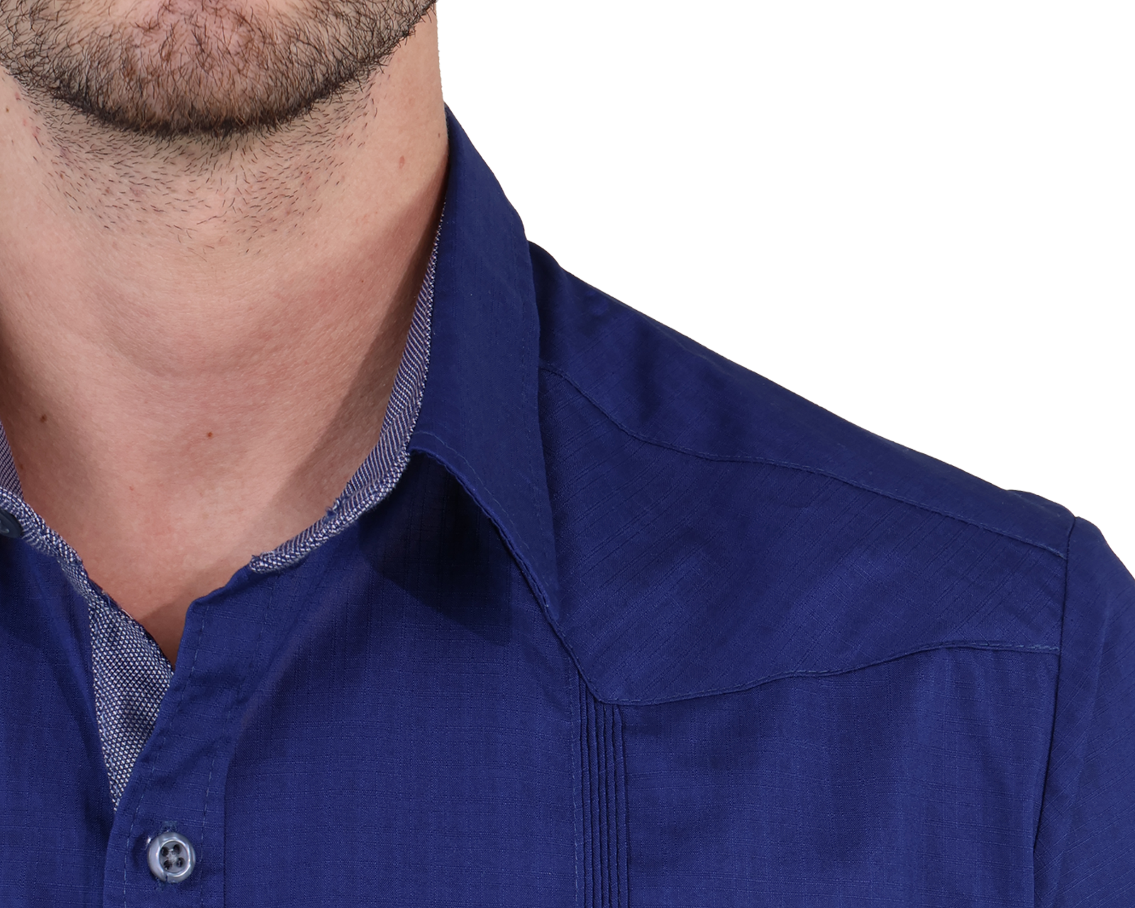 Foto 6 pulgar | Camisa Guayabera Bordada Color Azul Corte Regular De Algodón Para Caballero