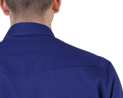Foto 6 | Camisa Guayabera Bordada Color Azul Corte Regular De Algodón Para Caballero