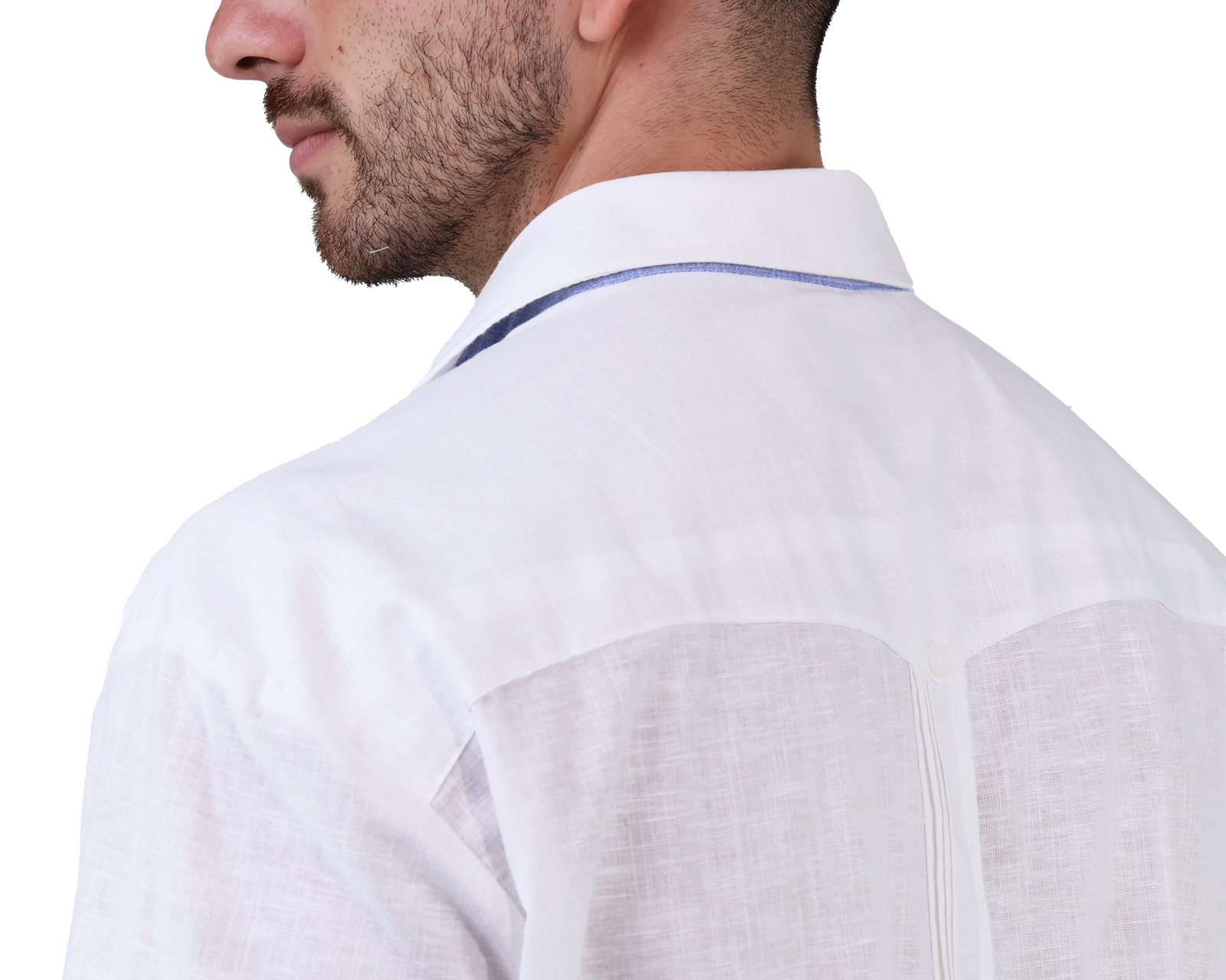 Foto 5 pulgar | Guayabera de Algodón Rams Cotton Regular Blanca para Hombre