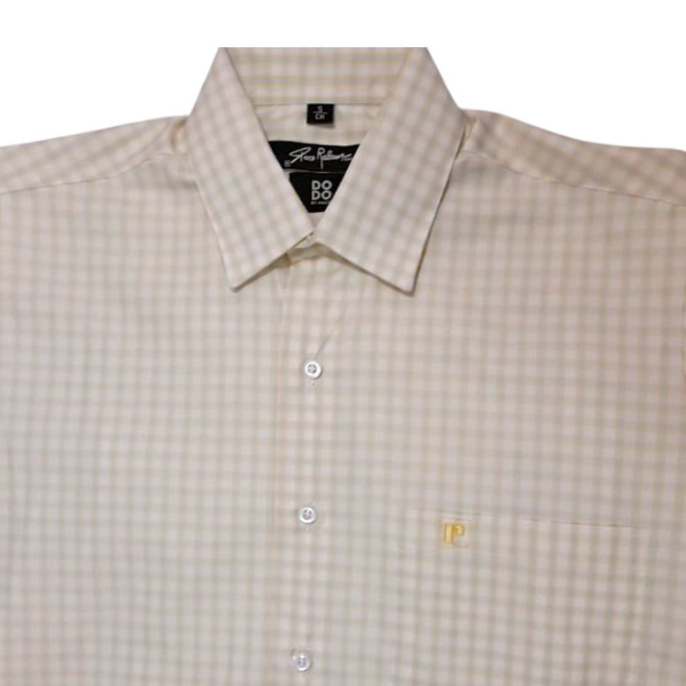 Foto 4 pulgar | Camisa Dodobypaco Cuadros Amarillos Manga Corta