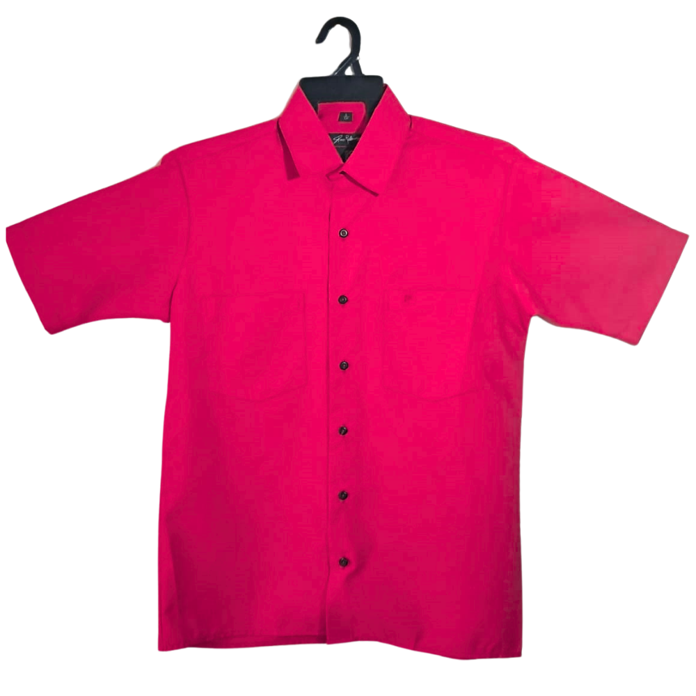 Foto 1 | Camisa Dodobypaco Liso Rojo Manga Corta