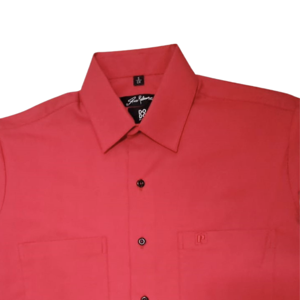 Foto 3 | Camisa Dodobypaco Liso Rojo Manga Corta