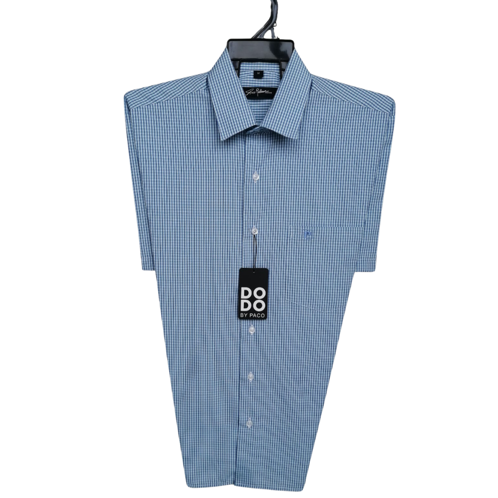 Foto 2 pulgar | Camisa Dodobypaco Cuadros Azul Manga Corta