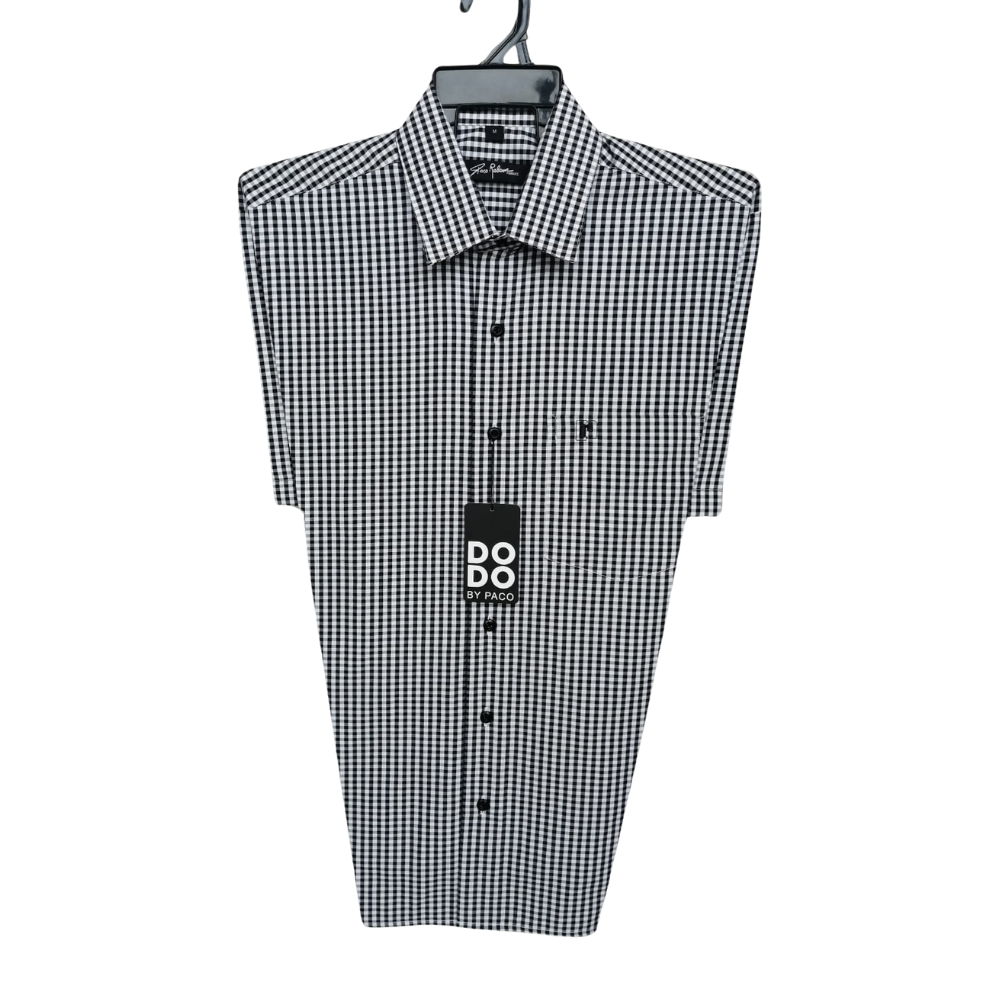 Camisa Dodobypaco Cuadros Negros Manga Corta