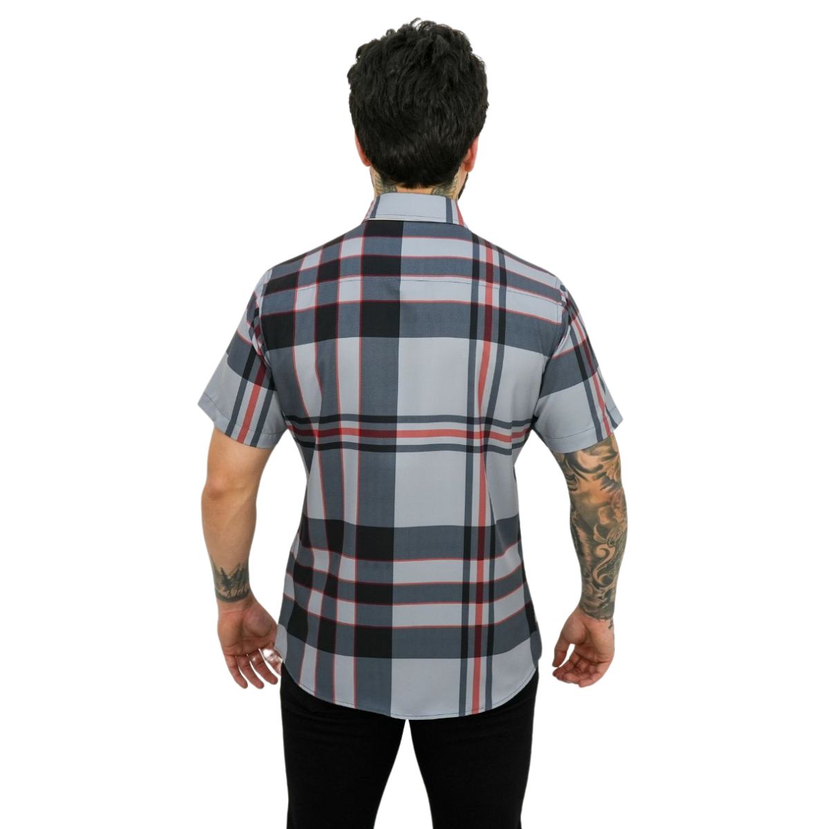 Foto 3 pulgar | Camisa Vassari Barabas 3vss01 Gris Para Hombre