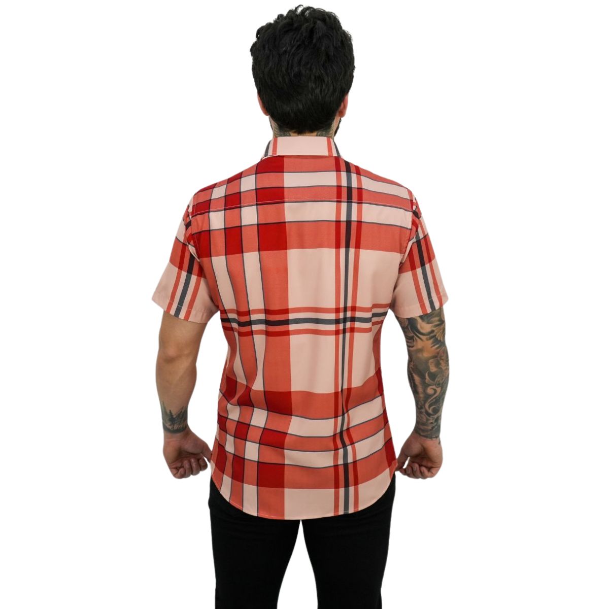 Foto 3 pulgar | Camisa Vassari Barabas 3vss01 Durazno Para Hombre