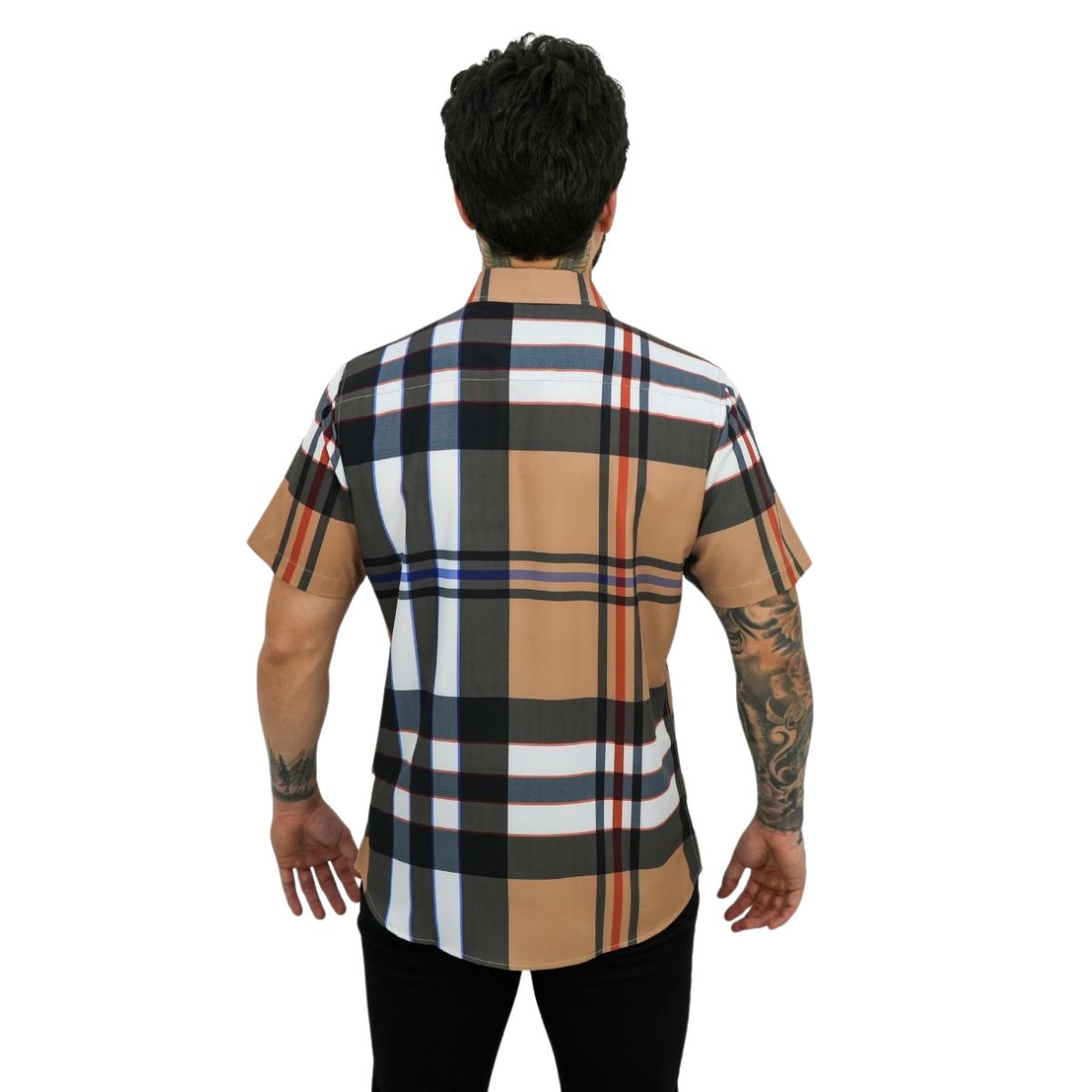 Foto 3 pulgar | Camisa Vassari Barabas 3vss01 Crema Para Hombre