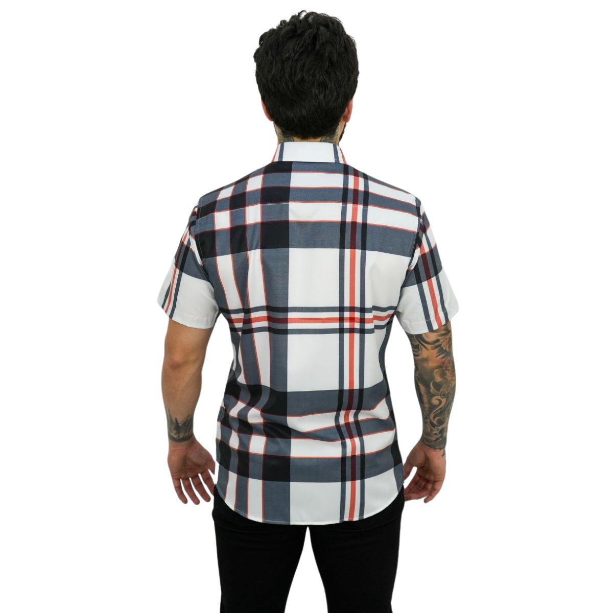 Foto 3 pulgar | Camisa Vassari Barabas 3vss01 Blanca Negro Para Hombre