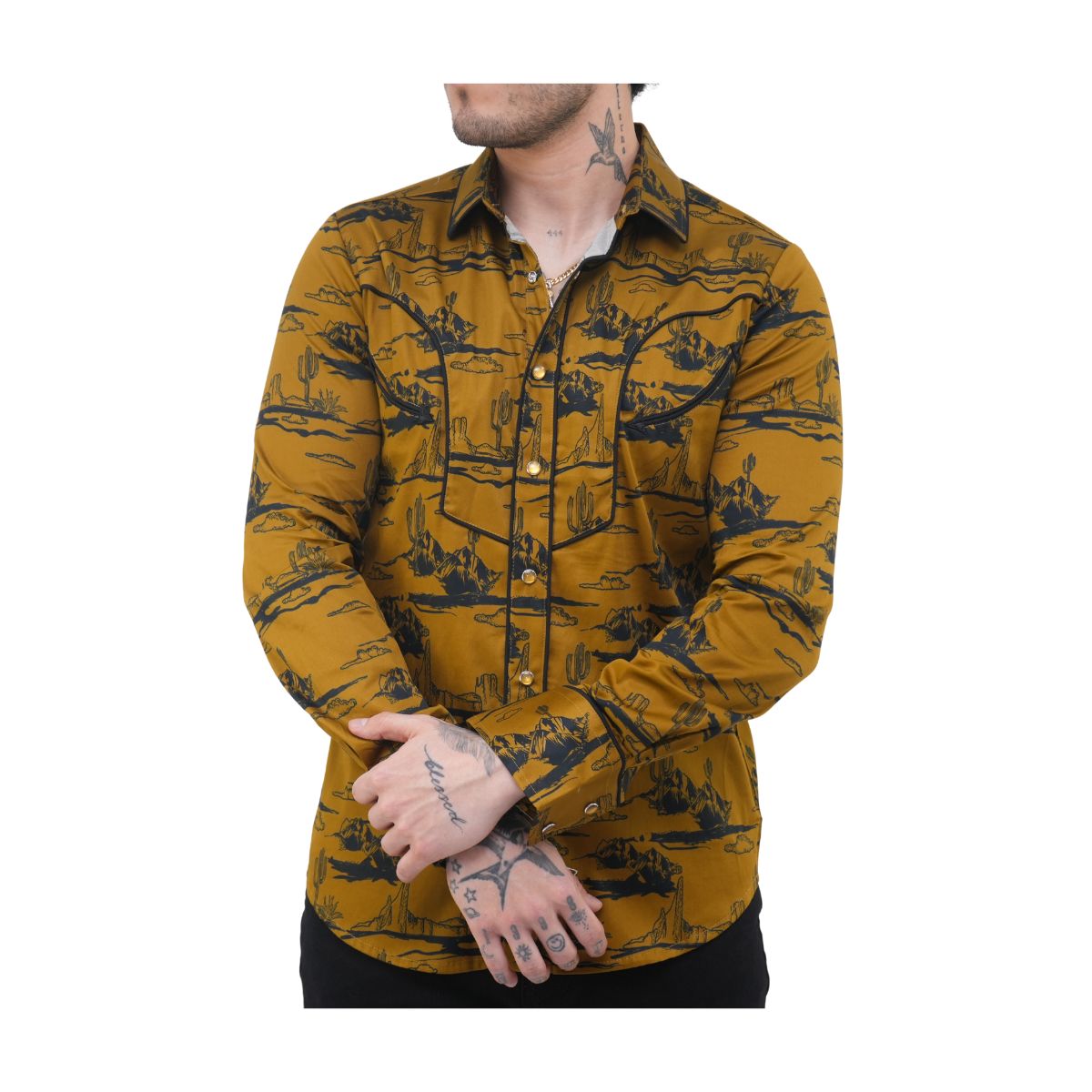 Camisa Platini Para Hombre Ecl9853 Negro