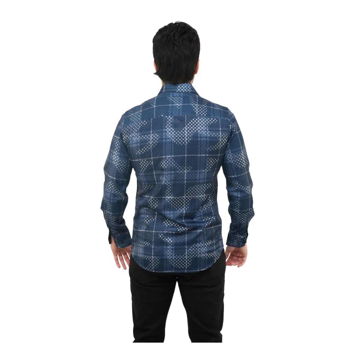Foto 2 | Camisa Platini Para Hombre Fpl9437 Azul Marino