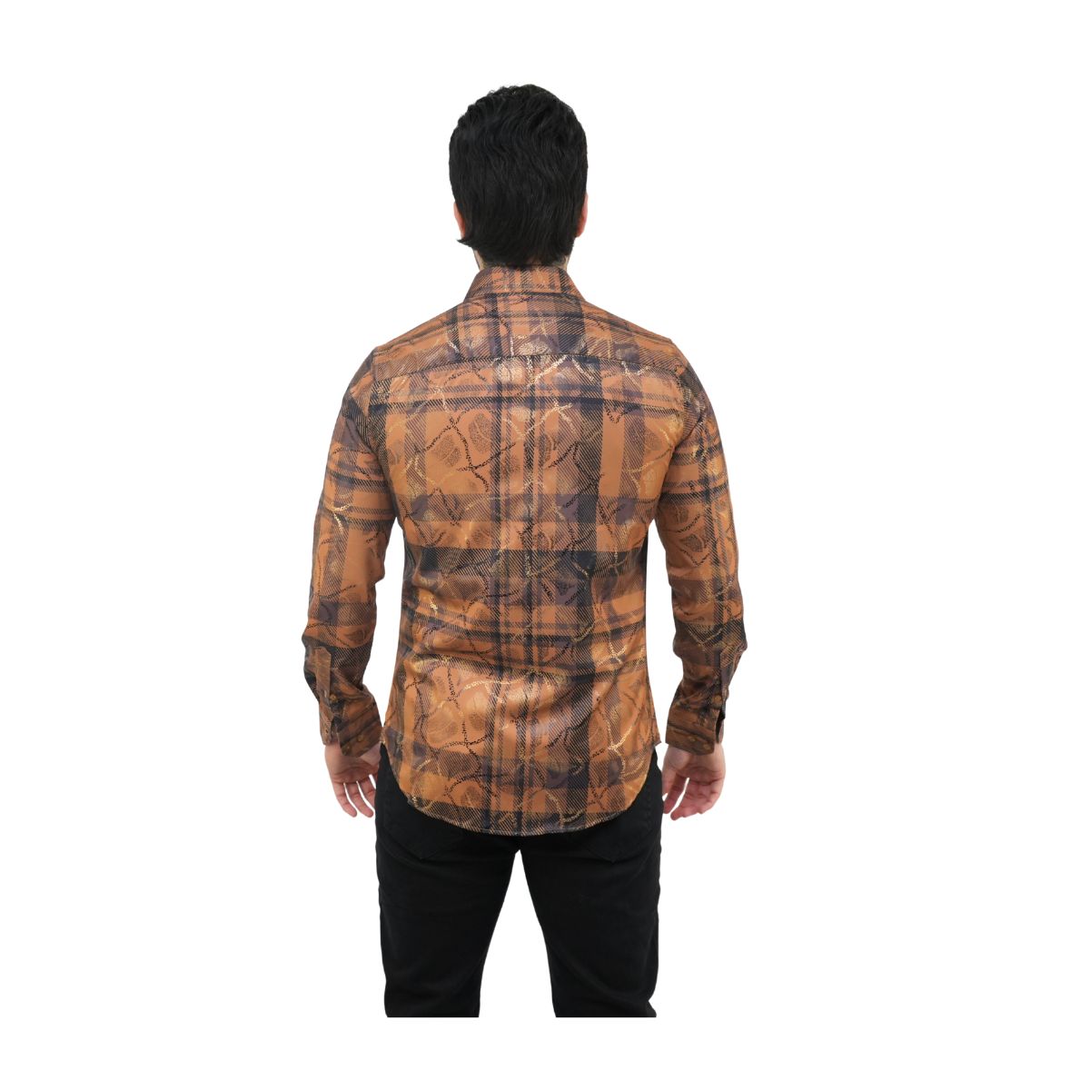 Foto 2 | Camisa Platini Para Hombre Fpl8808 Marron Claro