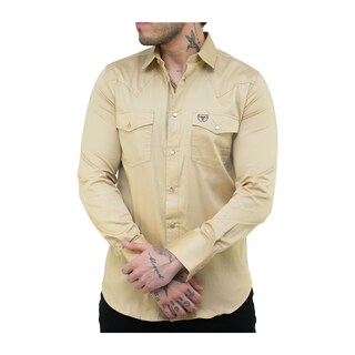 Foto 1 | Camisa Platini Para Hombre Pwl10830 Marron Claro