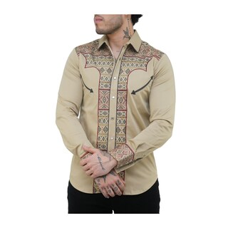 Foto 1 | Camisa Platini Para Hombre Ecl9849 Marron Claro