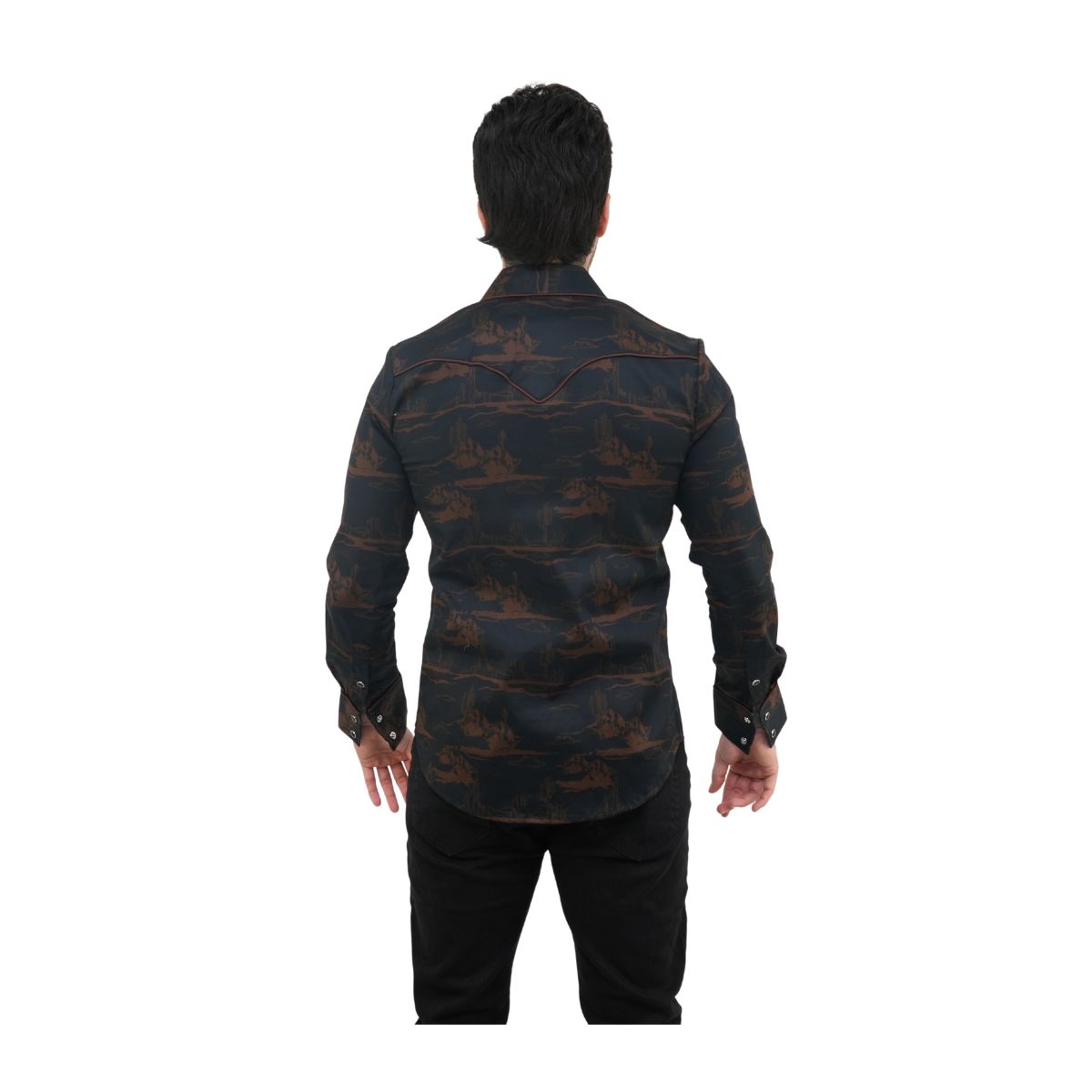 Foto 3 pulgar | Camisa Platini Para Hombre Ecl9855 Negro Dorado