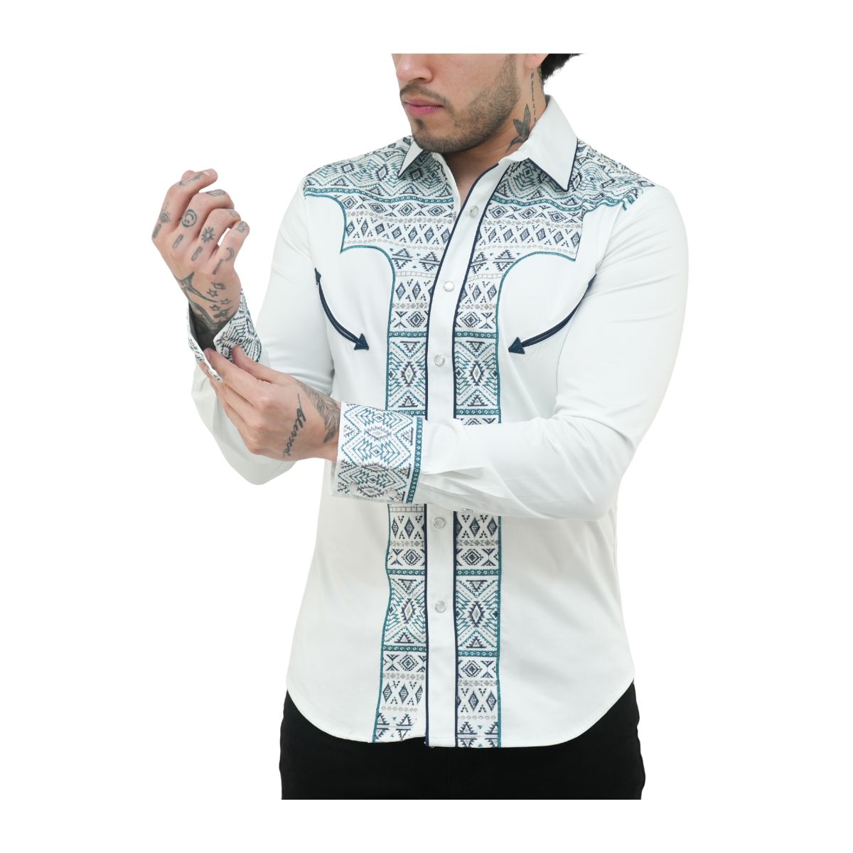 Foto 2 pulgar | Camisa Platini Para Hombre Ecl9851 Blanco