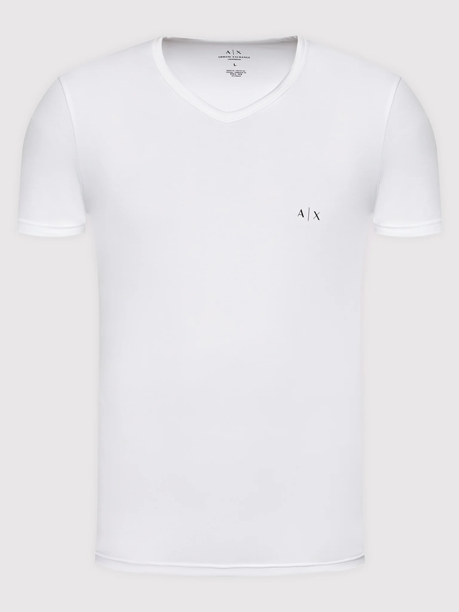 Foto 4 pulgar | Playeras Armani Exchange Camisetas De Hombre Cuello V Color Blanco 2 Pack - Original