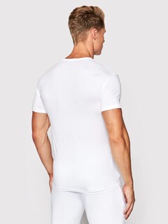 Foto 4 | Playeras Armani Exchange Camisetas De Hombre Cuello V Color Blanco 2 Pack - Original