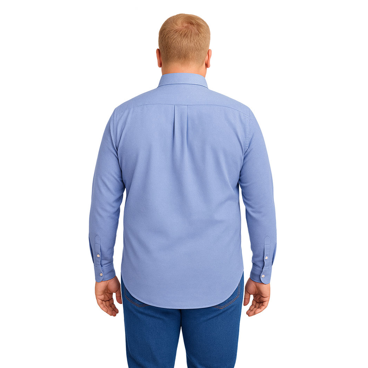 Foto 2 | Camisa Tallas Grandes Hombre Big Kong Lisa Lila Manga Larga