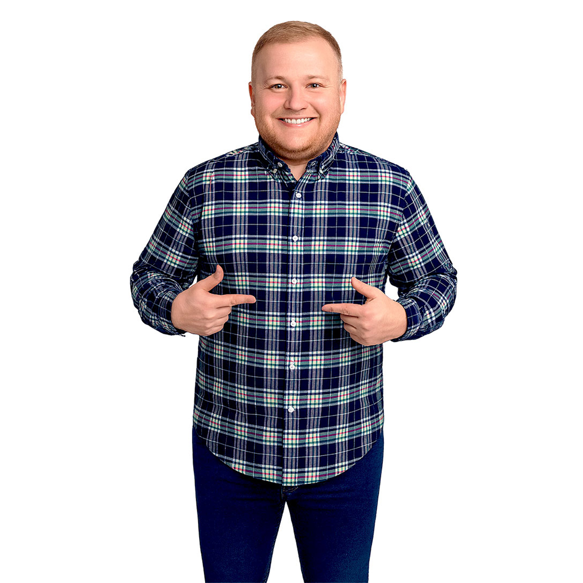 Camisa Cuadros Big Kong Tallas Grandes Hombre Manga Larga
