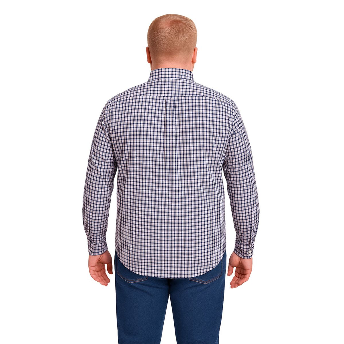 Foto 2 | Camisa Negra Cuadros Rosas Big Kong Tallas Grandes Hombre