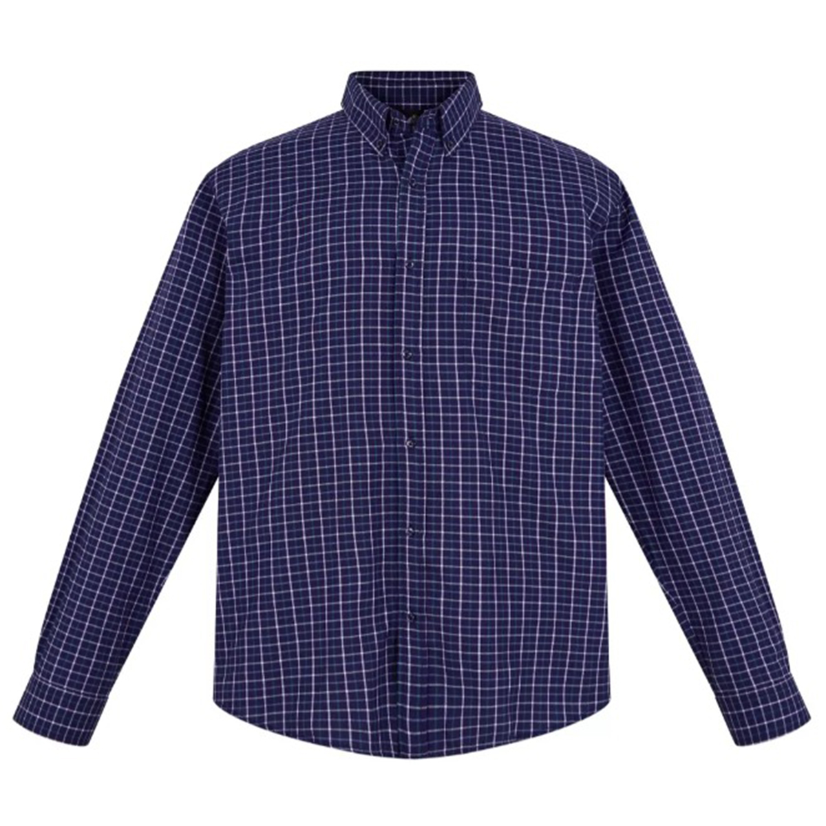 Foto 6 | Camisa Big Kong Manga Larga Tallas Grandes Azul Cuadros