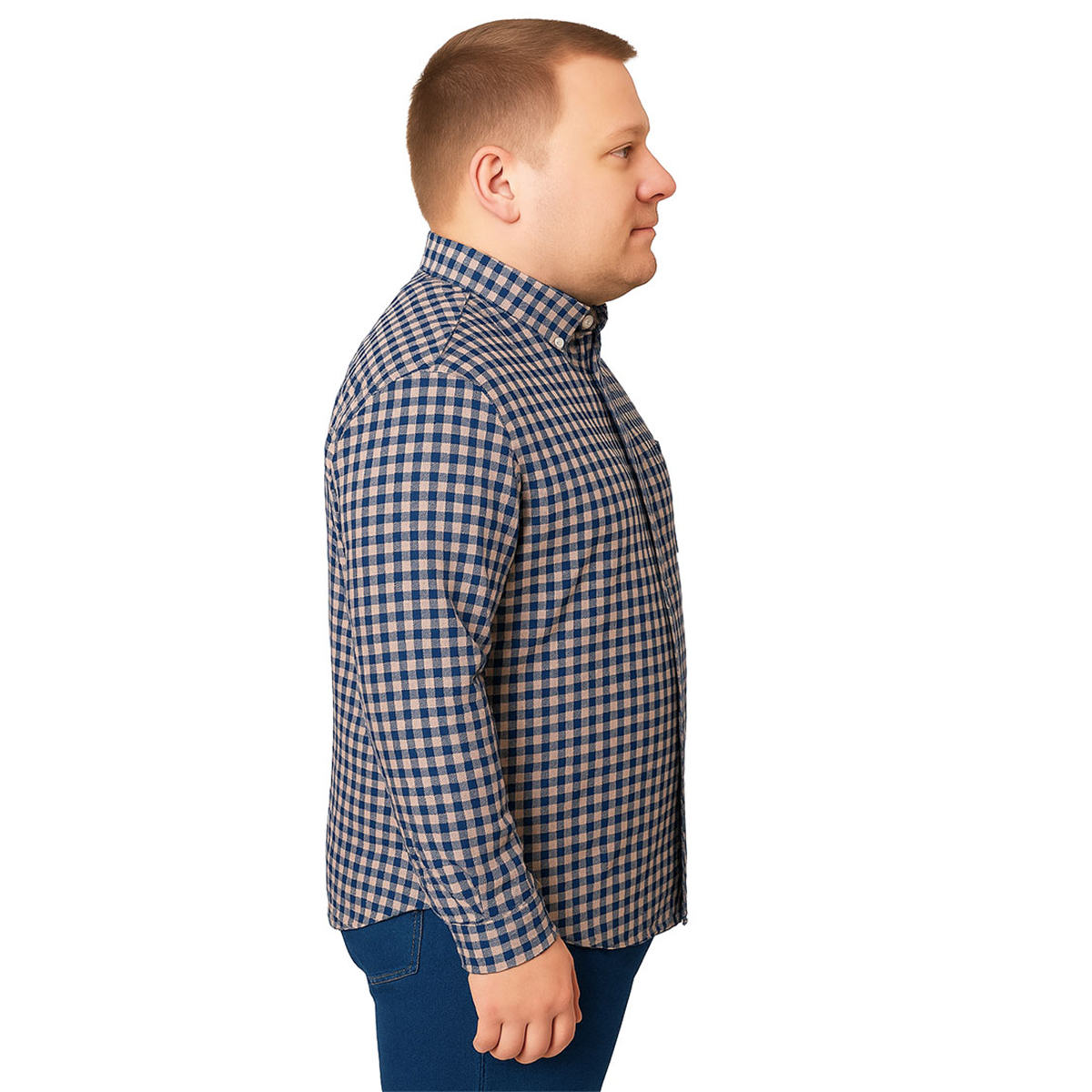 Foto 4 pulgar | Camisa Big Kong Manga Larga Rosa Y Azul Tallas Grandes