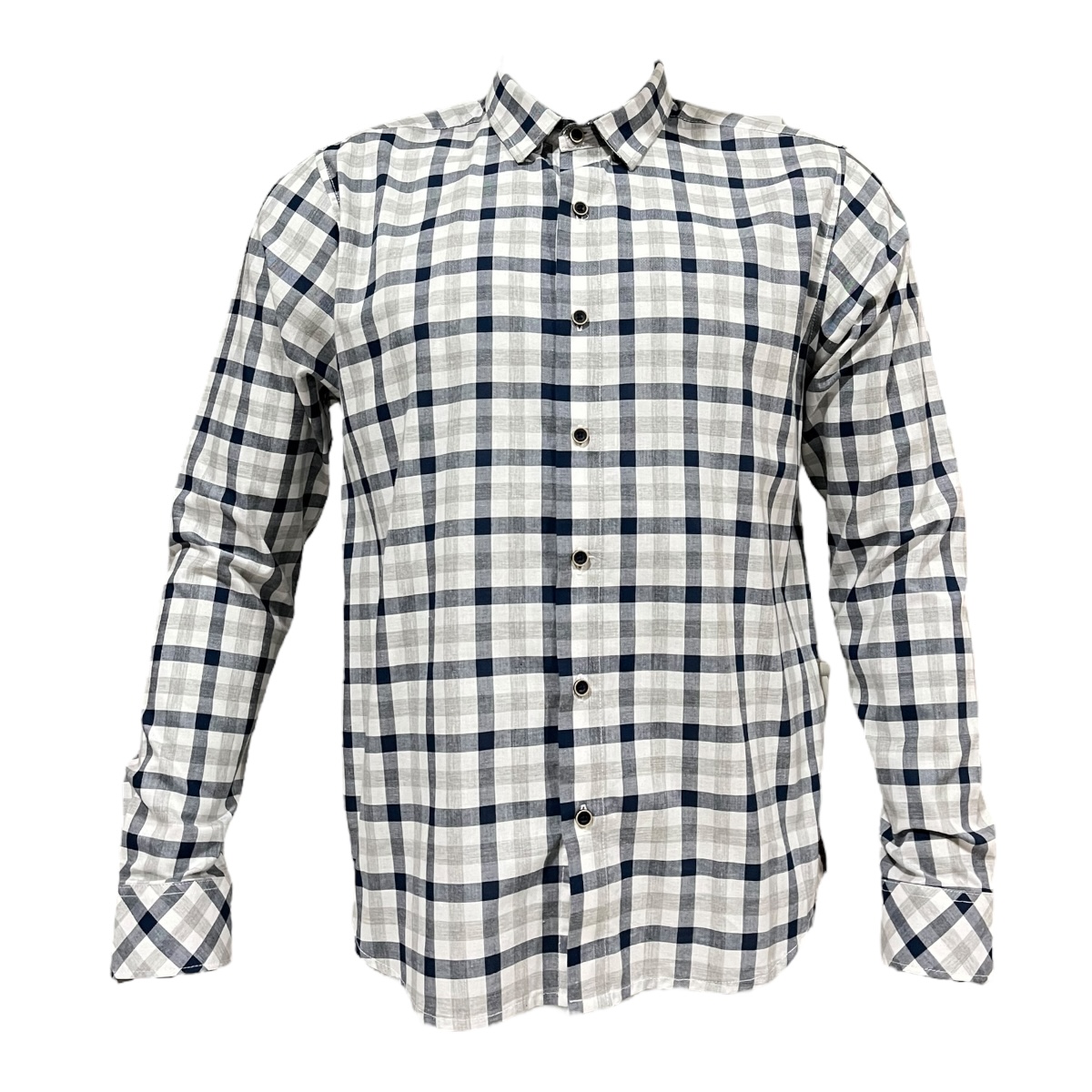 Foto 2 pulgar | Camisa Corte Regular Para Caballero A Cuadros Gris Zarevich Collection