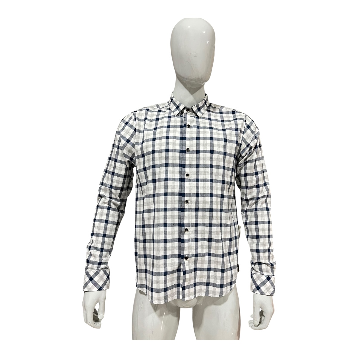 Foto 3 pulgar | Camisa Corte Regular Para Caballero A Cuadros Gris Zarevich Collection