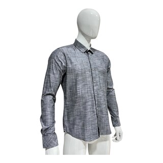 Foto 3 | Camisa Gris Bordado Para Caballero Zarevich Collection