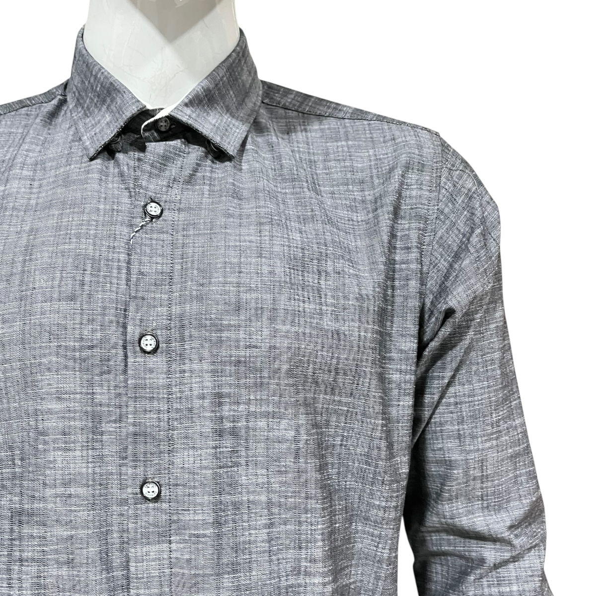 Foto 5 pulgar | Camisa Gris Bordado  Para Caballero Zarevich Collection