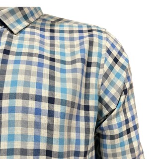 Foto 4 | Camisa Azul/gris Cuadros Urbano Afranelada Para Caballero Zarevich Collection
