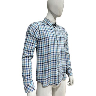 Foto 5 | Camisa Azul/gris Cuadros Urbano Afranelada Para Caballero Zarevich Collection
