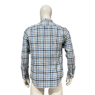 Foto 6 | Camisa Azul/gris Cuadros Urbano Afranelada Para Caballero Zarevich Collection