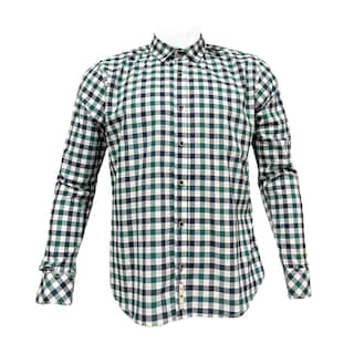 Foto 1 | Camisa Verde/marino Cuadros Para Caballero Zarevich Collection