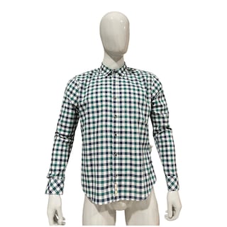 Foto 2 | Camisa Verde/marino Cuadros Para Caballero Zarevich Collection