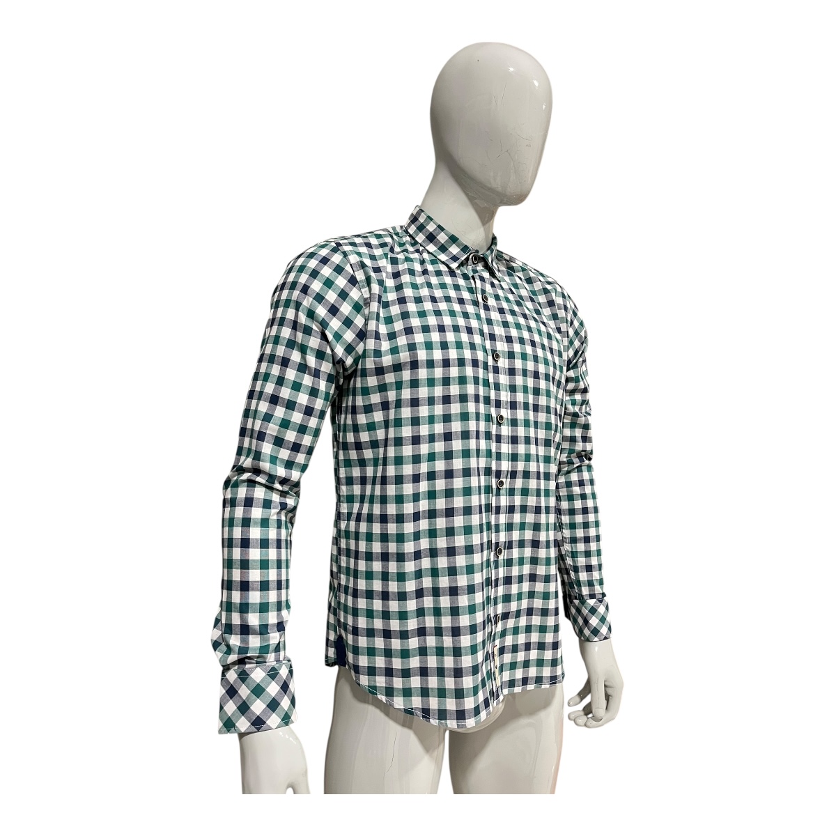 Foto 6 pulgar | Camisa Verde/marino Cuadros Para Caballero Zarevich Collection