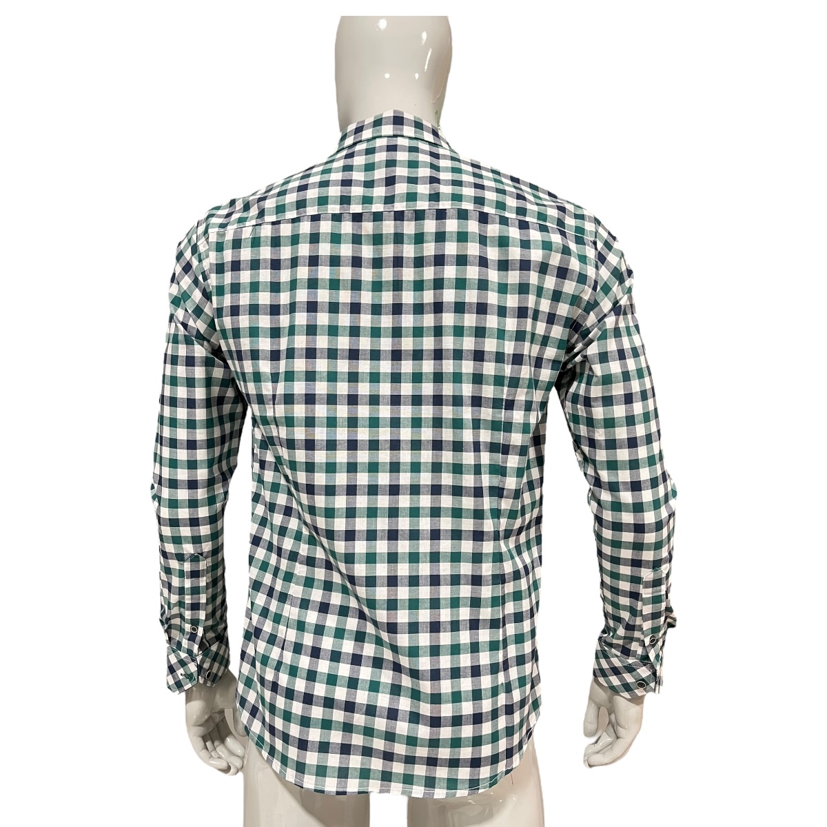 Foto 7 pulgar | Camisa Verde/marino Cuadros Para Caballero Zarevich Collection